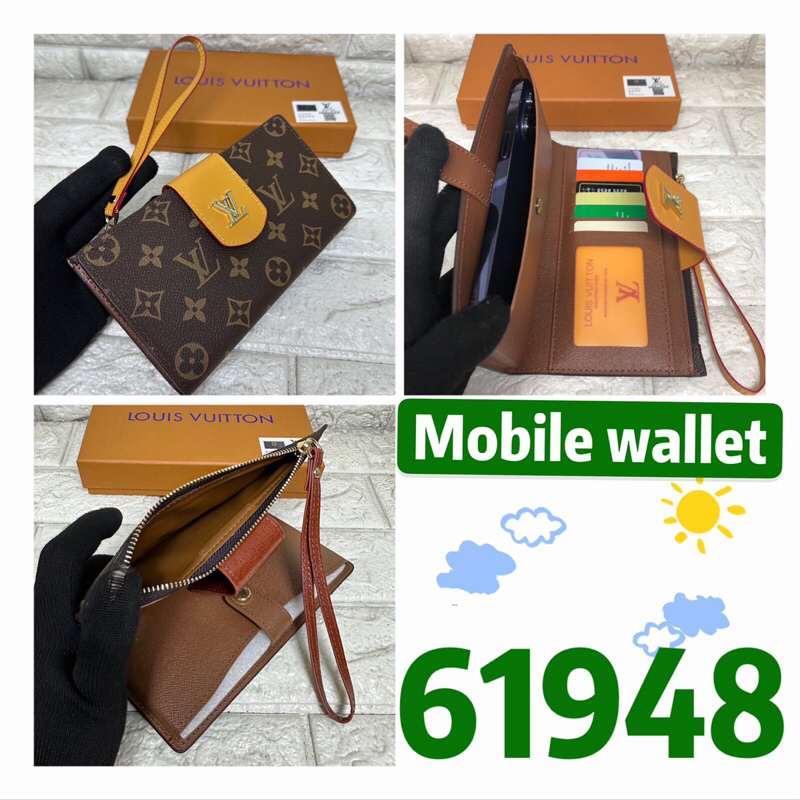 Mobile wallet 61948 medium size:18cm*10cm (with box dust bag) | Shopee ...