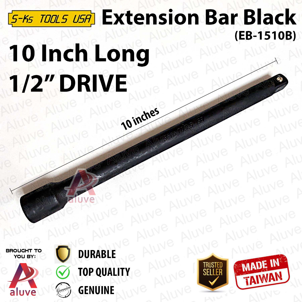 Sks Tools USA Extension Bar Black 10 inch | 1/2 inch drive (EB-1510B ...