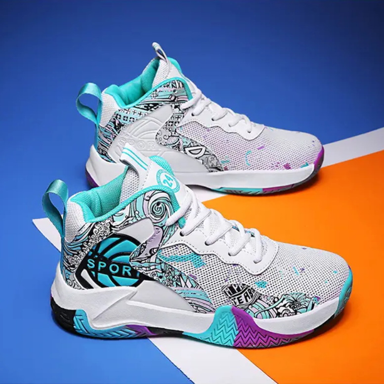 Basketball Shoes For Kids spike shoes Fashion Sports Highcut Sneakers Non  Slip Running Shoes