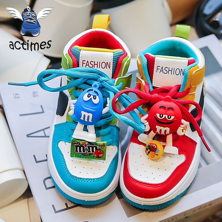 Sports Shoes for Kids Girls Sapatos for Boys Fashion M&Ms Doll Board ...