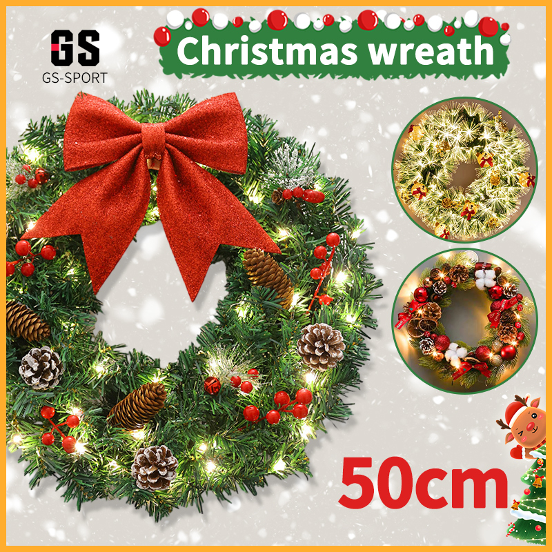 Christmas Wreath Decorations Door Decor Santa Claus Christmas tree ...