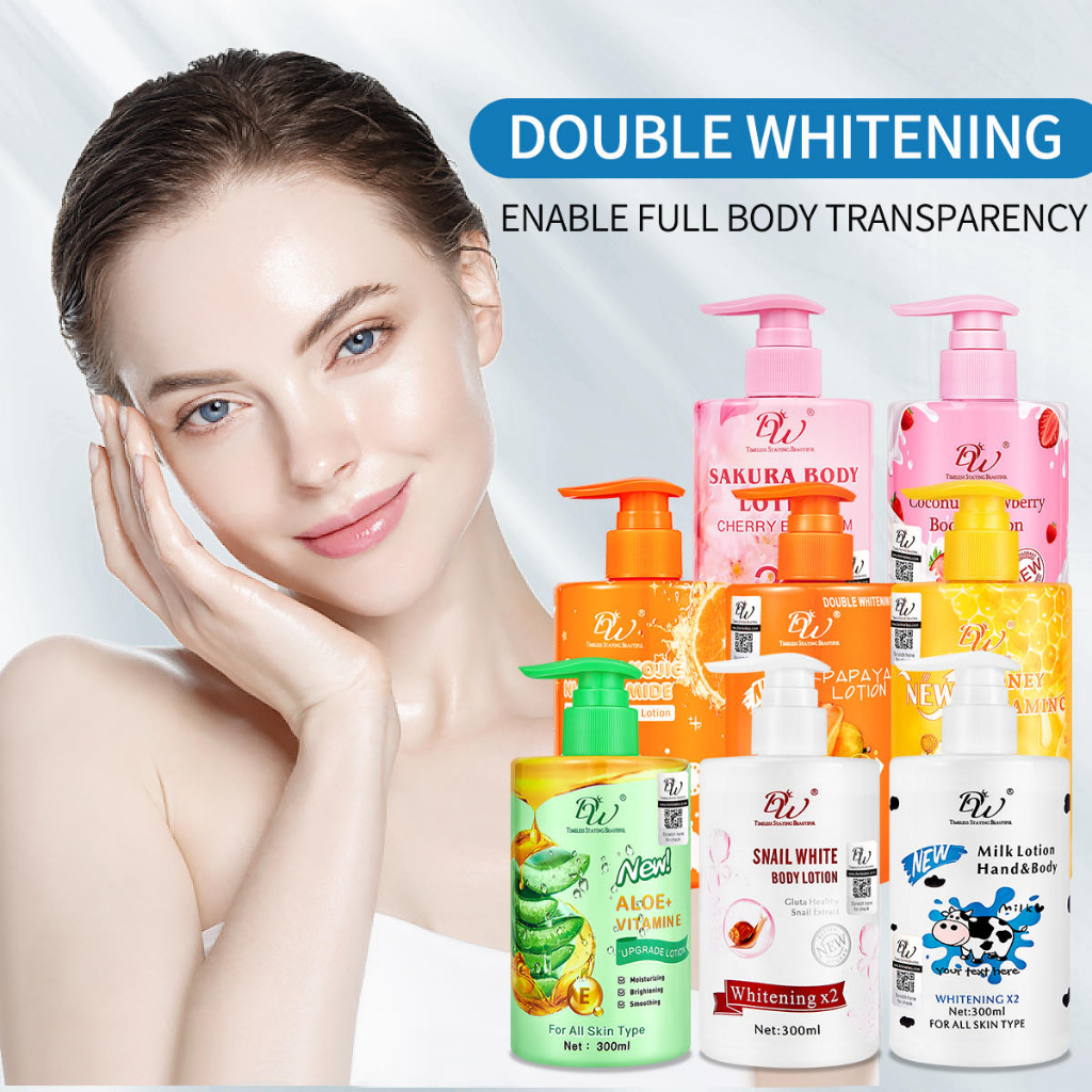 DW Papaya Lotion W/ Gluta Acid And Papaya Extract 300ml and DW Milk