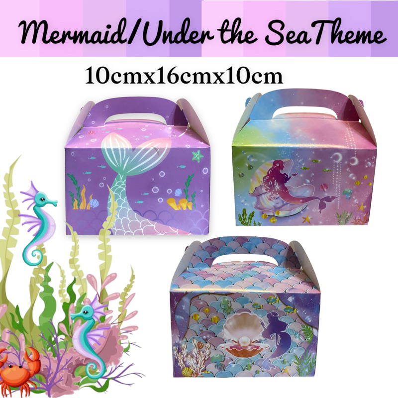 Under the Sea theme Loot Bags Loot Box Candy Bags Mermaid Theme Favor