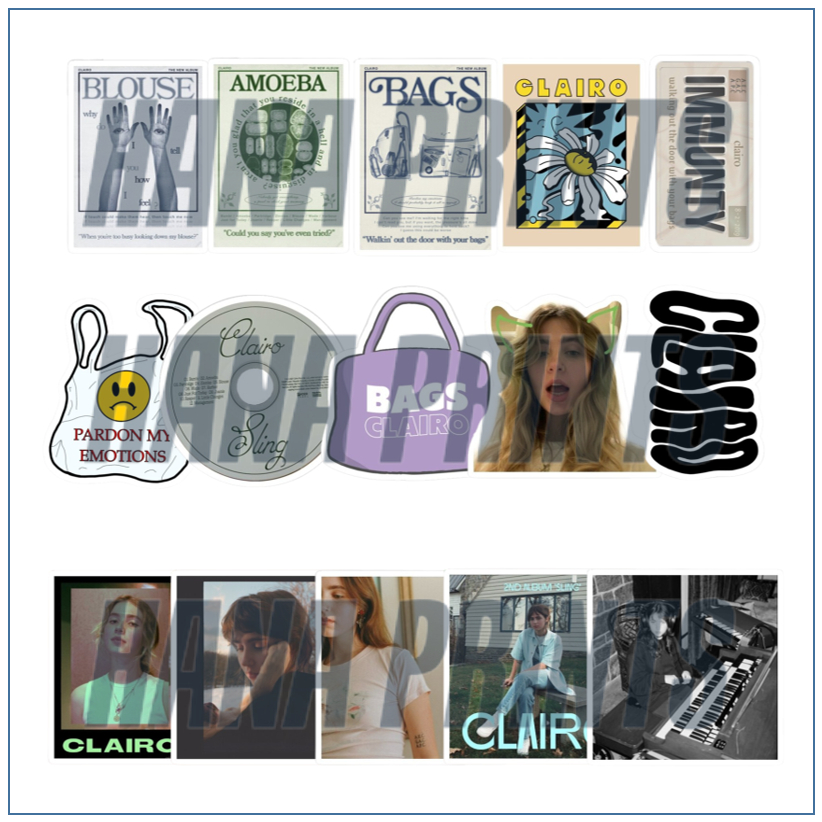Clairo Waterproof Stickers | Claire Cotrill Laminated Laptop Phone Bag ...