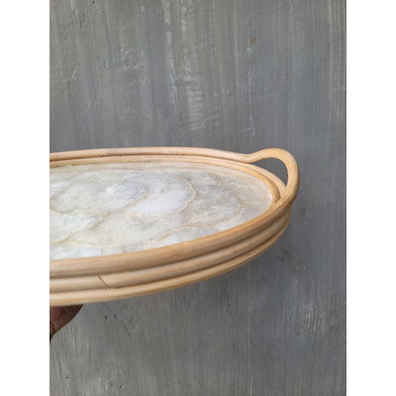 Native Rattan Capiz Tray | Shopee Philippines