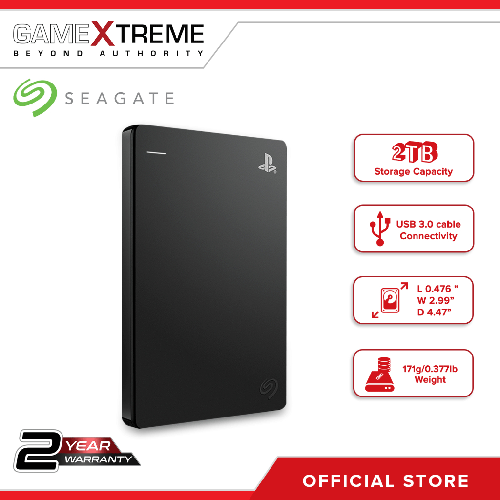 Seagate Game Drive 2TB, Portable External Hard Drive, Compatible with PS4  and PS5 (STGD2000200)