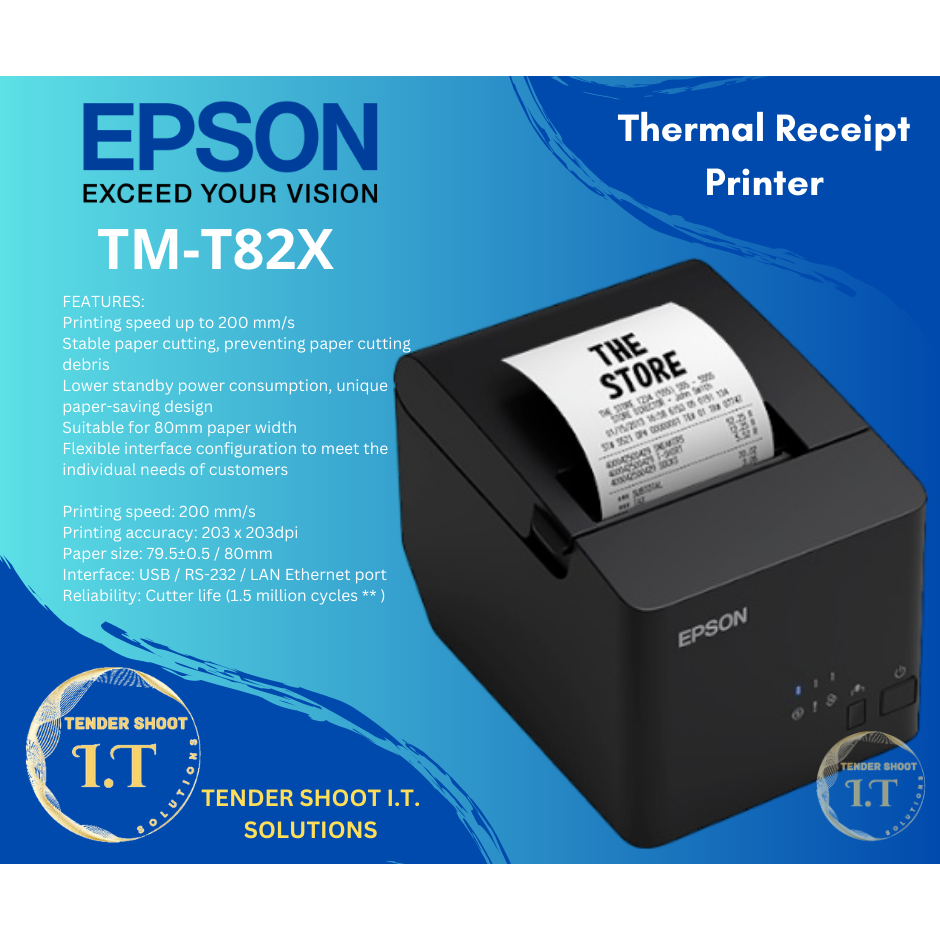 Epson Tmt82x Tm T82x Tm T82x Pos Excellent Quality Thermal Receipt Printer Shopee Philippines 0906