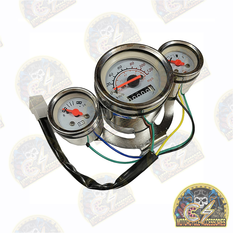 CS Motorcycle Speedometer Tachometer 3 in 1 Gauge | Shopee Philippines