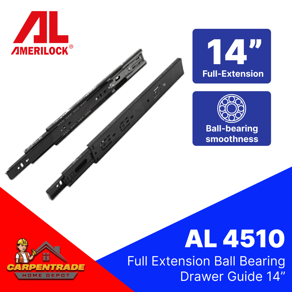 AMERILOCK Full Extension Ball Bearing Drawer Guide AL 4510 Shopee