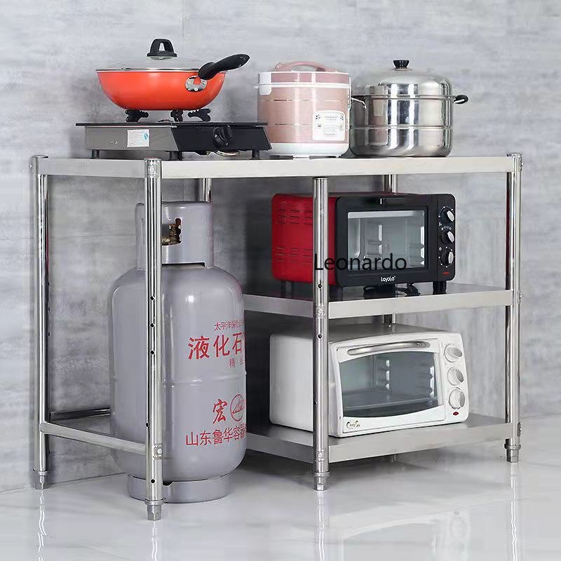 Kitchen 304 stainless steel rack gas rack stove bench heavy-duty ...