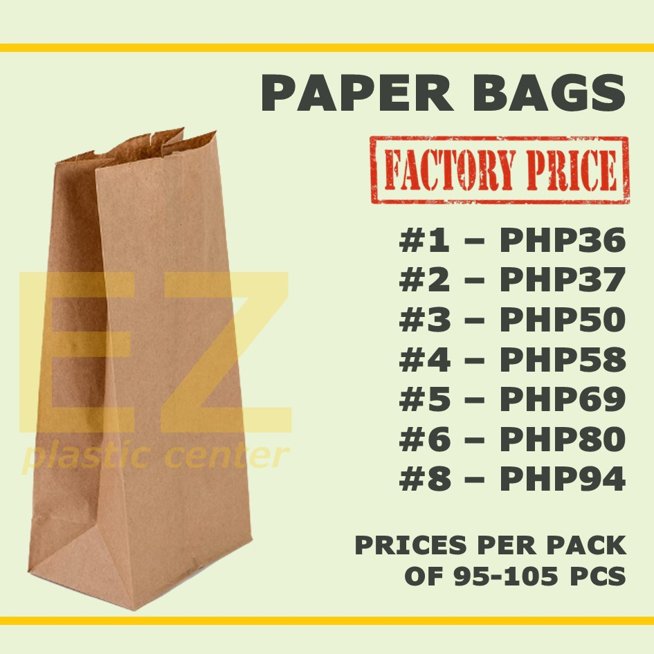 Brown Kraft Paper Bag for Bread Pandesal Lunch Bag Supot