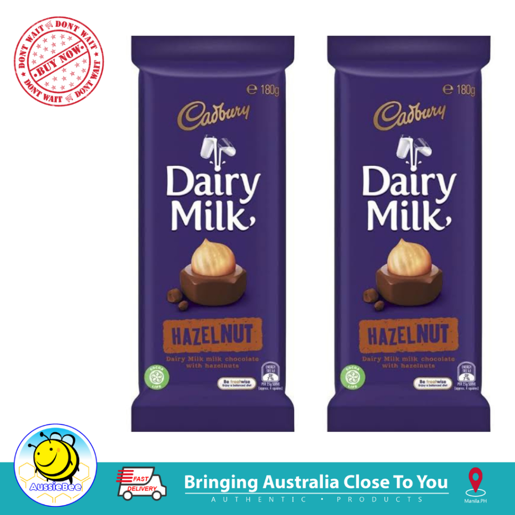 Cadbury Dairy Milk Hazelnut Chocolate Block 180g Shopee Philippines