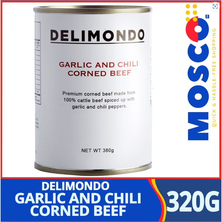 Delimondo Garlic and Chili Corned Beef 380g Shopee Philippines