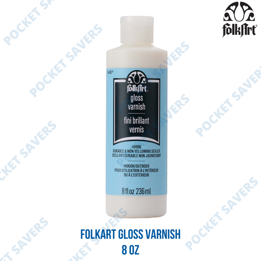 FOLKART Acrylic Varnish & Sealer 8 oz (Gloss, Satin, Coating, Finish