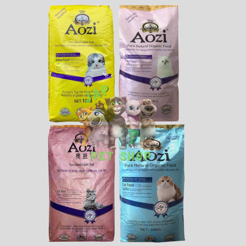 Aozi Cat Pure and Organic Food for Kitten 10kg & Adult 20kg | 1 Sack ...