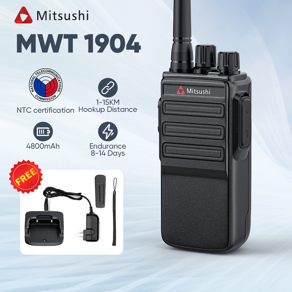 Mitsushi MWT1904 12W Walkie Talkie 16 Channel Handheld Transceiver