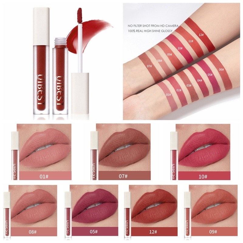 Qibest Liquid Matte Lipstick Lip Tint And Stains Long Lasting Wear Lips Makeup Cosmetic Beauty