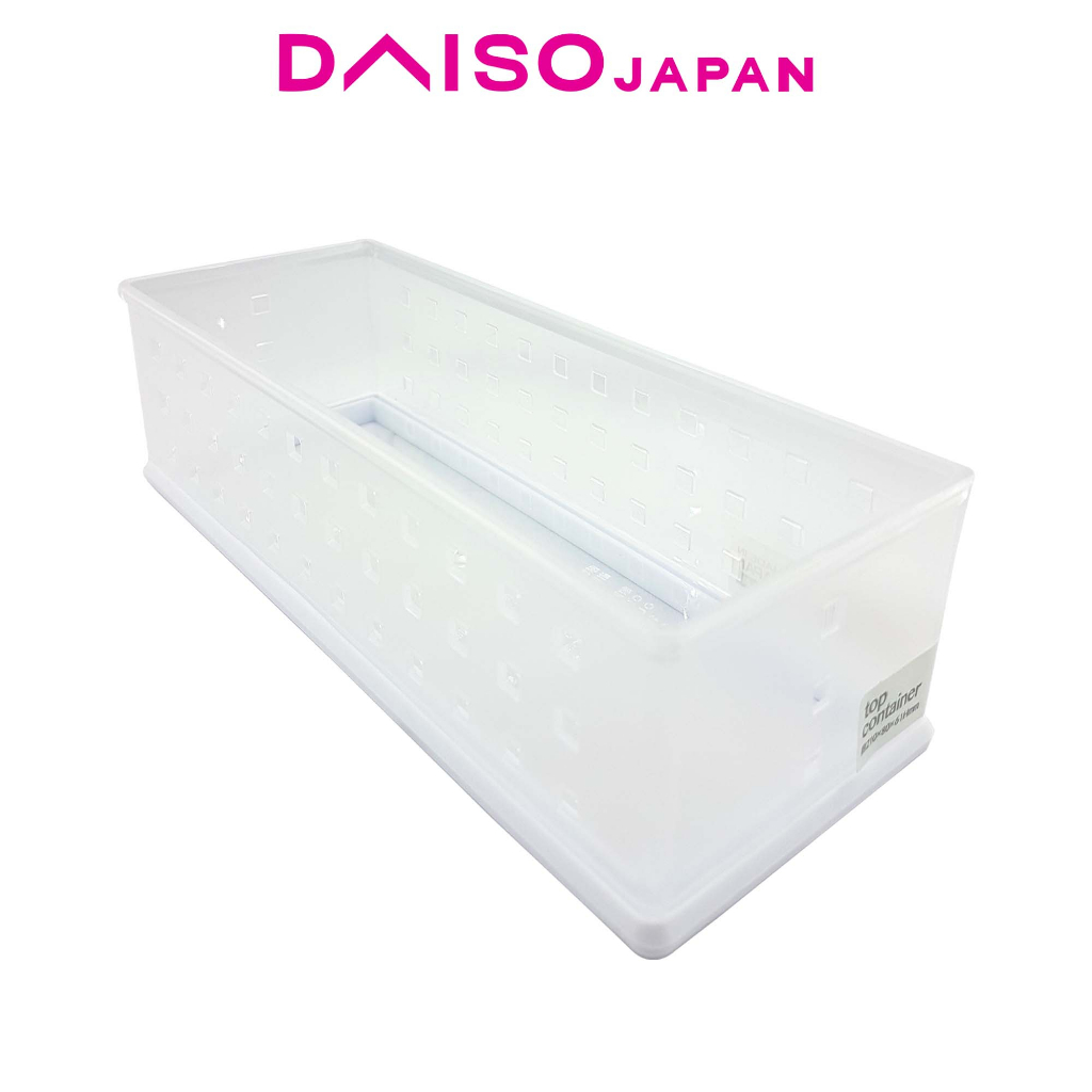Daiso Translucent Top Rectangular Container (size No.2) | Shopee ...