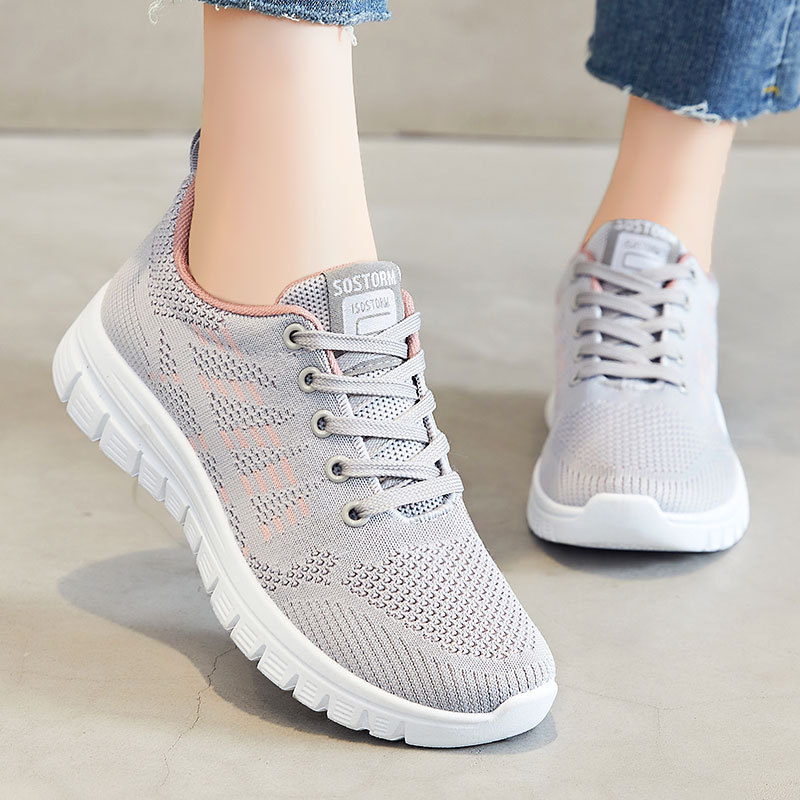 Korean Running Shoes For Women New Fashion Sports Sneakers Non Slip Comfortable Rubber Sneakers COD Shopee Philippines