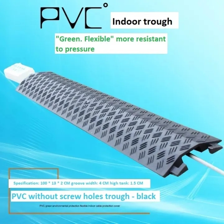 Floor Cord Cover and Cable Protector 100*13*2cm Flexible PVC Duct Cord