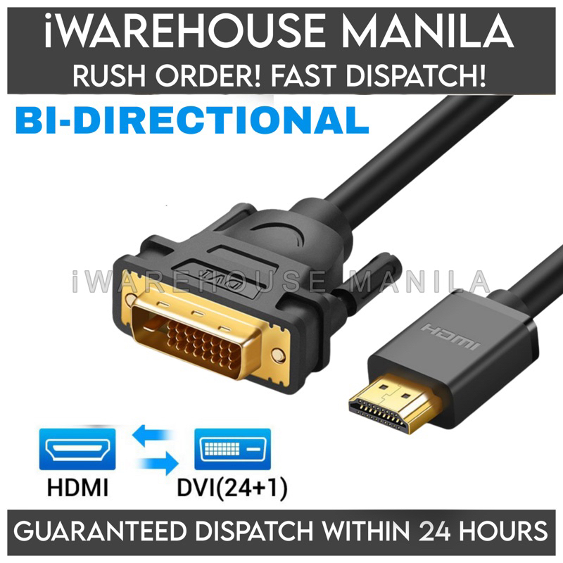 DVI to HDMI Cable converter HDMI to DVI 24+1 DVID adapter 1080p FULL