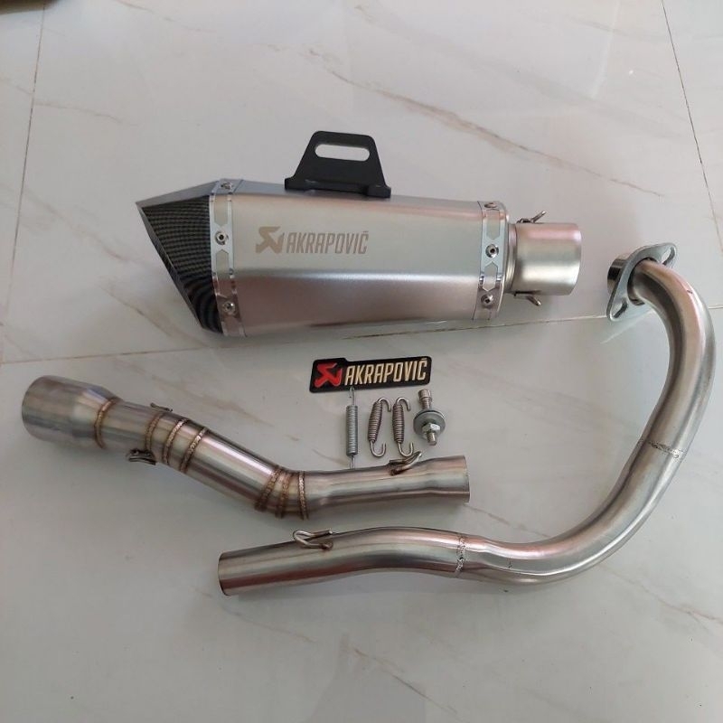 YAMAHA SNIPER 150 AND 155 AKRAPOVIC PIPE WITH SILENCER ( FULL SYSTEM
