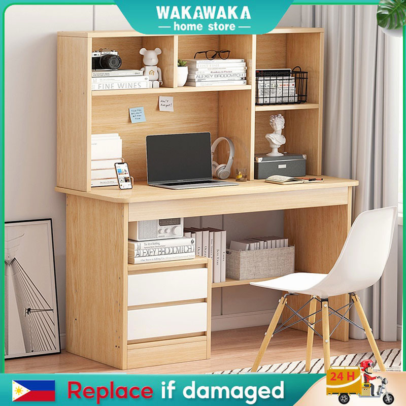 Study Table with Drawer and Shelves Study Desk Table Study Table with