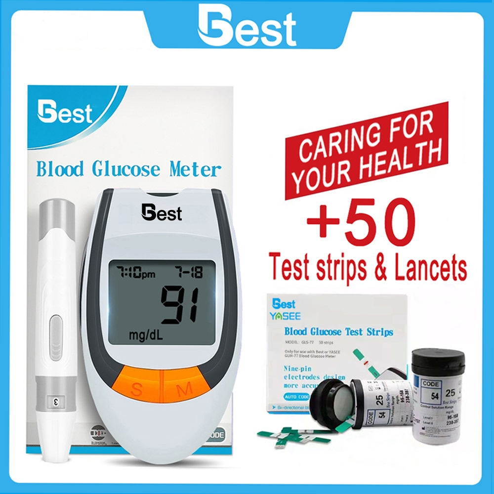 Best Set Blood Glucose Meter FREE 50pcs strips & 50pcs