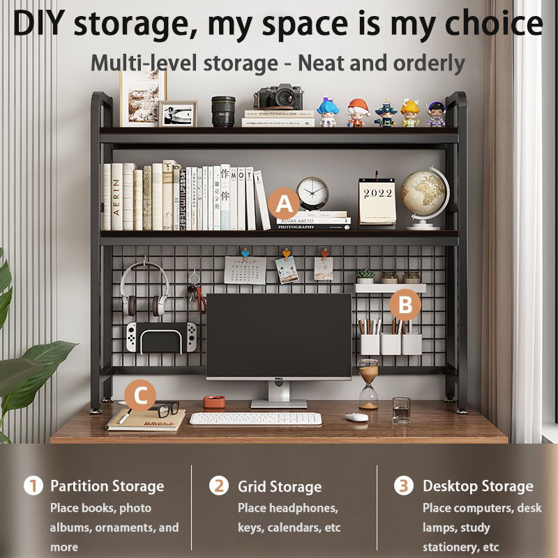 Spot/Book Rack Organizer Desk Organizer Rack Computer Desk 2 Layer ...