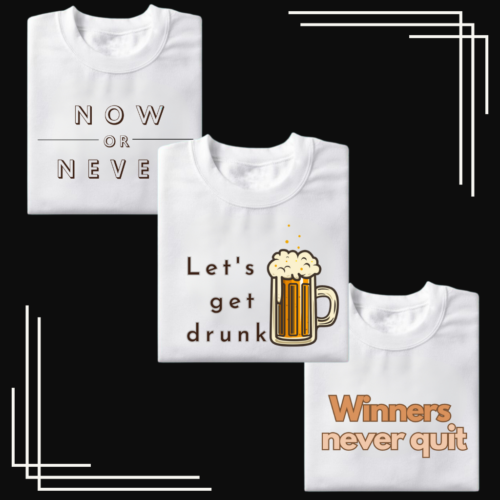 Statement White Shirt Minimalist Tees for Men and Women | Shopee ...