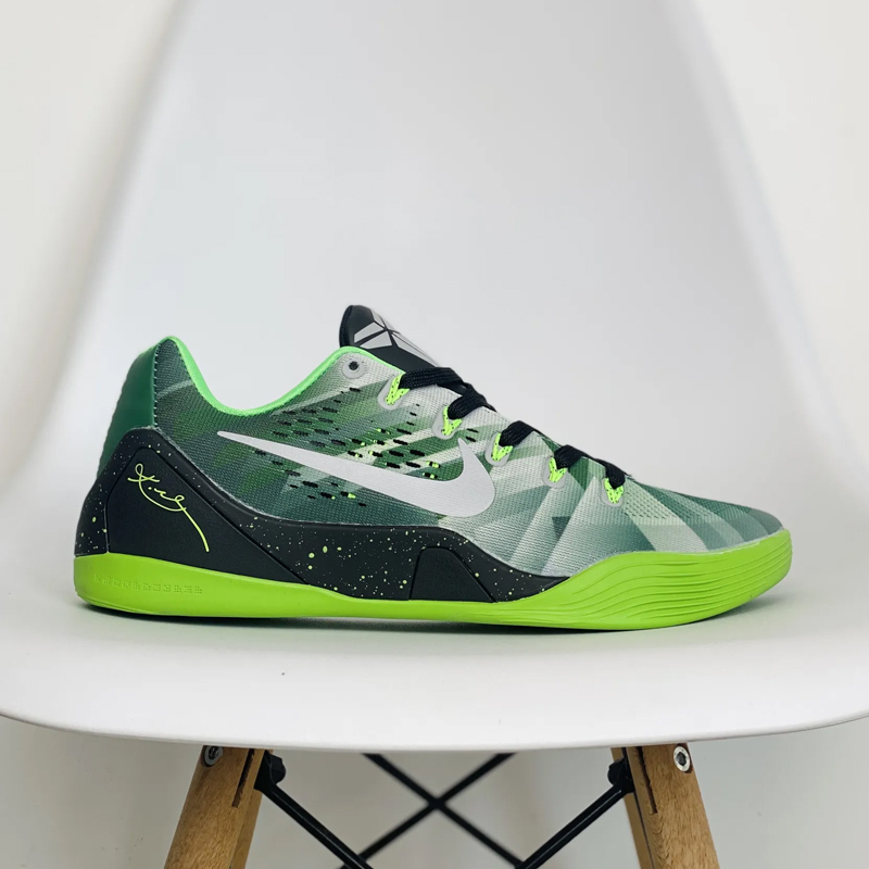 Kobe 9 EM Premium Black Green Sports Basketball Shoes For Men OEM Quality With Box