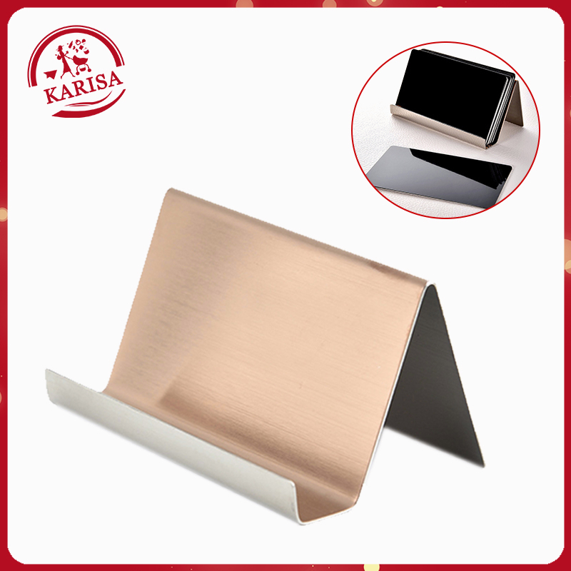 Metal Desktop Business Card Name Tag Display Rack Office Name Card