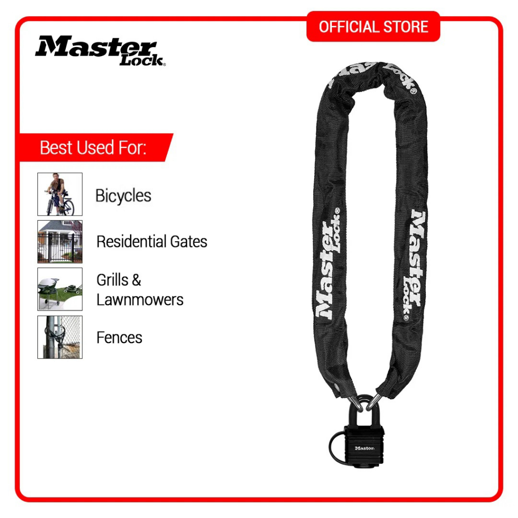 Master Lock 8390EURDPRO Chain w/ Lock (Black) | Shopee Philippines