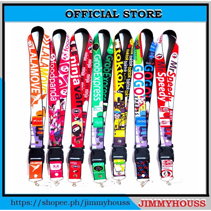 JH Toktok Lalamove Grab Ninja Foodpanda Design ID Lace sling LANYARD ...