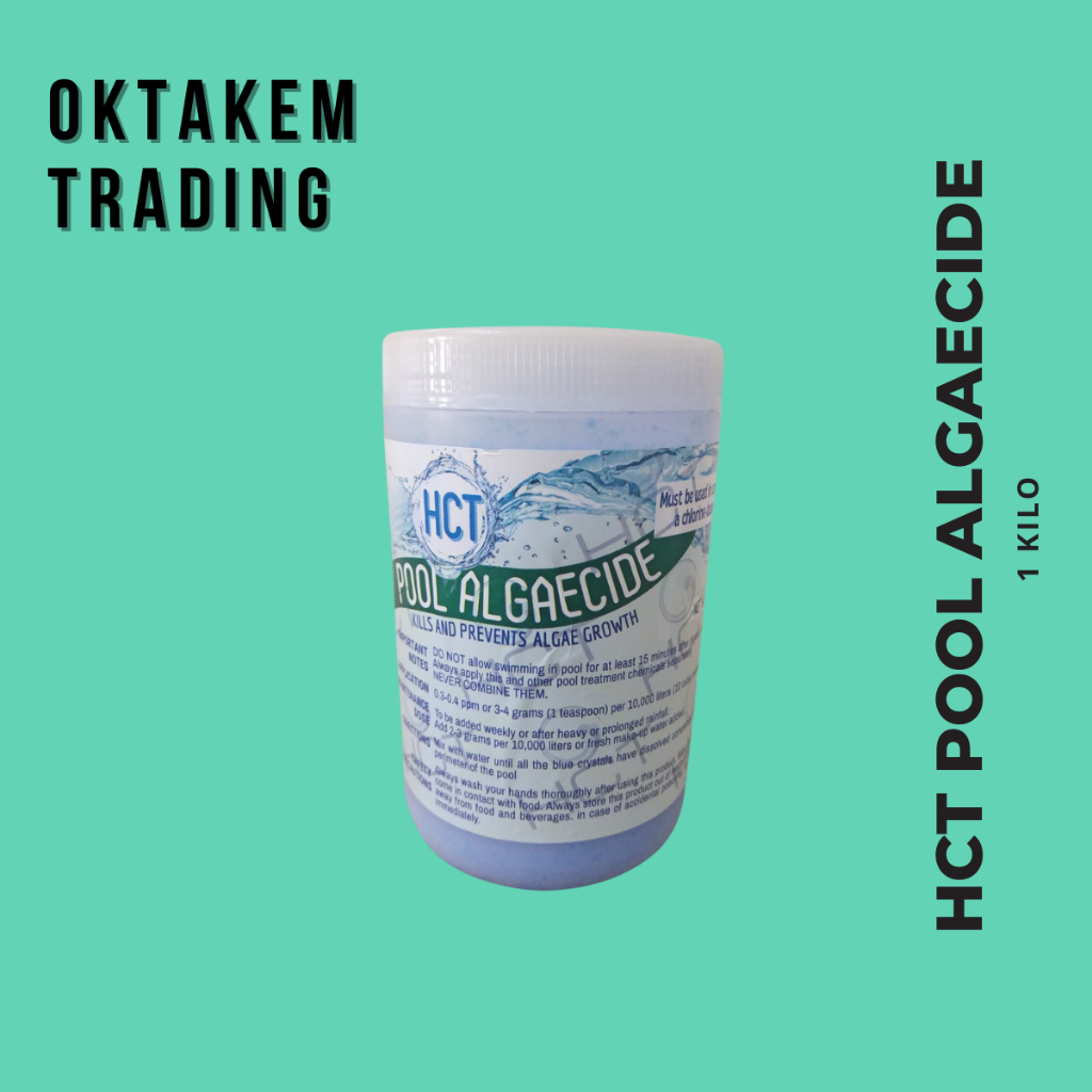 Pool Algaecide HCT for Swimming Pool Anti Algae 1kg Oktakem Shopee