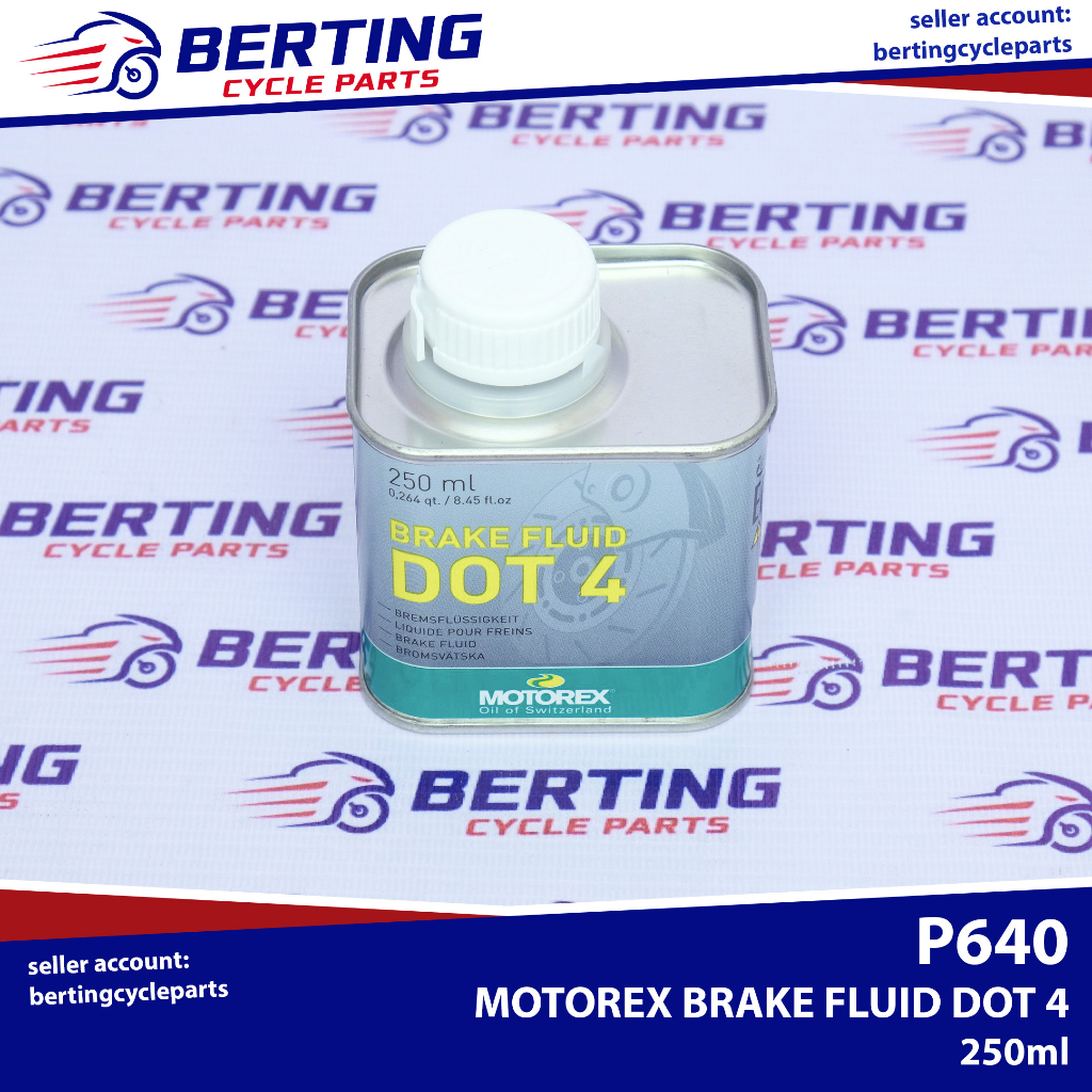 MOTOREX Brake Fluid DOT 4 250ML Genuine Shopee Philippines