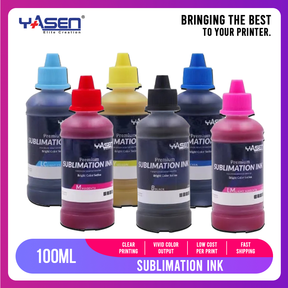 YASEN 100ml Sublimation Ink Universal Ink For Inkjet Printer Shopee
