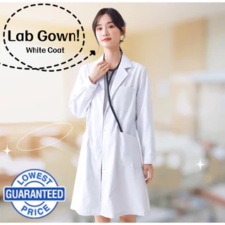 Medical white coats, winter clothes for men and women, doctor's clothes,  slim experimental clothes, white coats, long-sleeved doctor's nurses'  clothes.