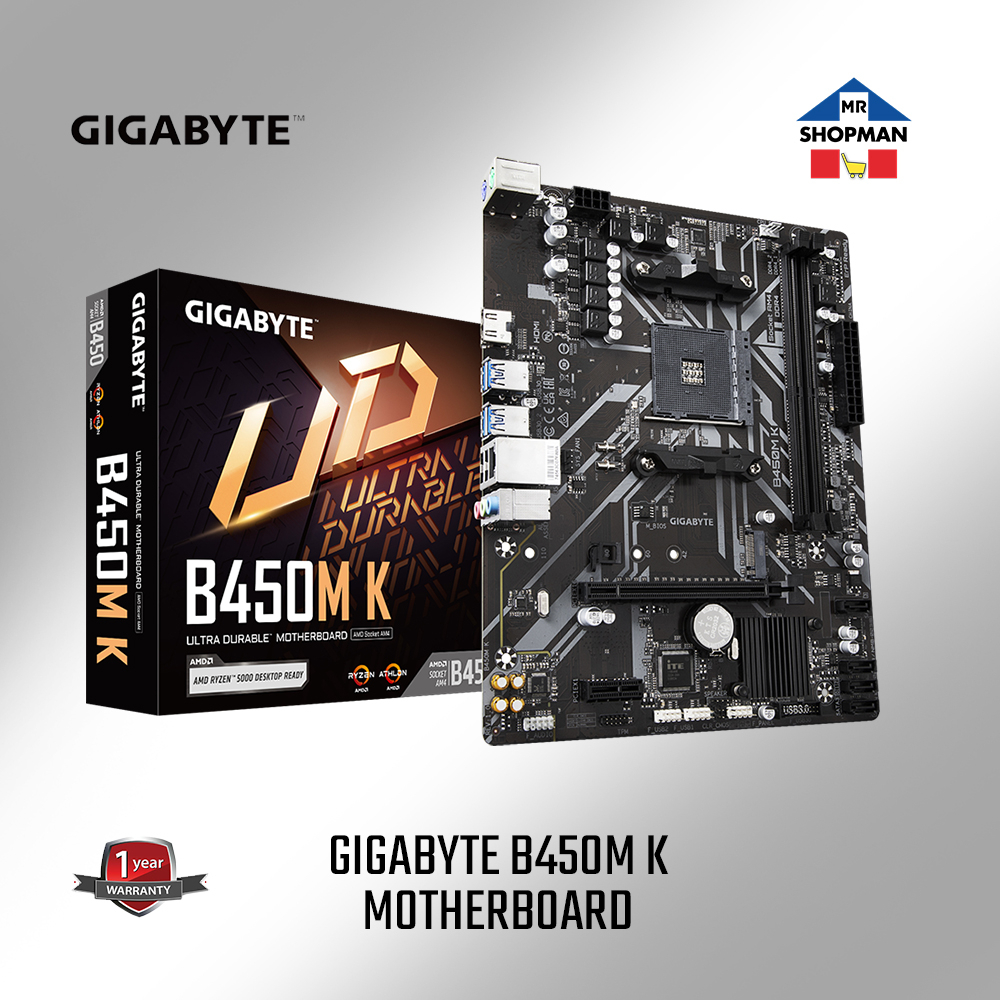 Gigabyte B450M K Ultra Durable Motherboard | Shopee Philippines