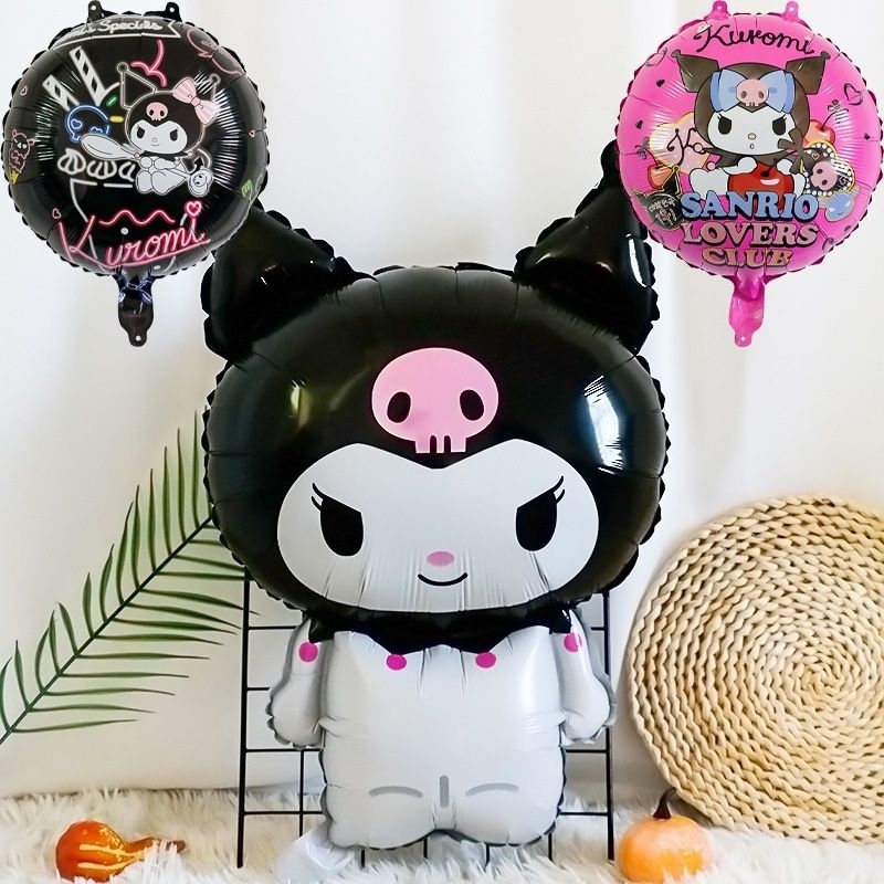 Sanrio Character Kuromi Balloons Shape and Round Foil Balloon | Shopee ...