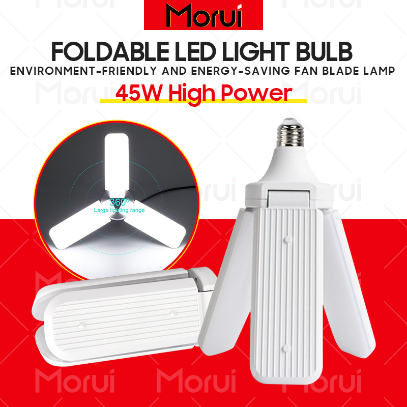 Morui 45w Foldable Fan Blade Bulb Indoor Various Scenes LED Lights ...