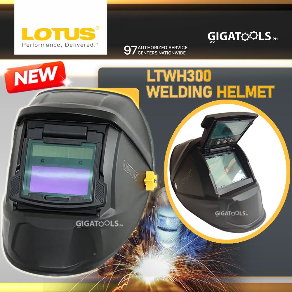 *NEW* Lotus LTWH300 Auto Darkening Solar power Welding Helmet with Lithium Battery Power