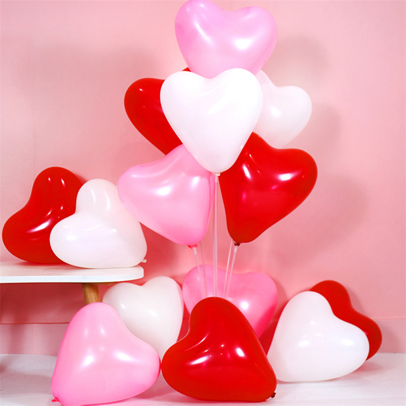 PT57 10pcs 10”/12” Red & Pink Heart Latex Balloons – Perfect for ...