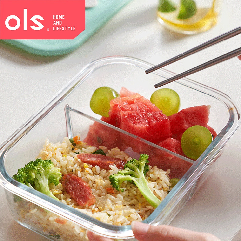 OLS Borosilicate Glass Food Keeper Airtight Leakproof Crisper