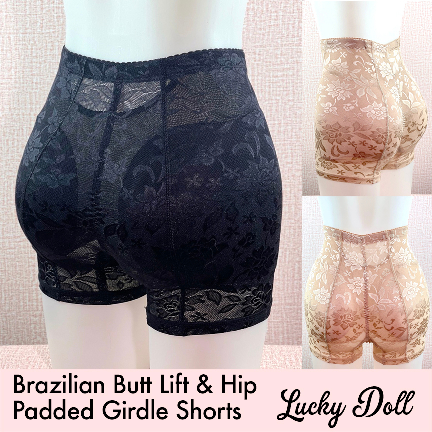 Luckydoll® Brazilian Butt Lift And Hip High Waist Foam Padded Enhancer Short Panty Puson Girdle