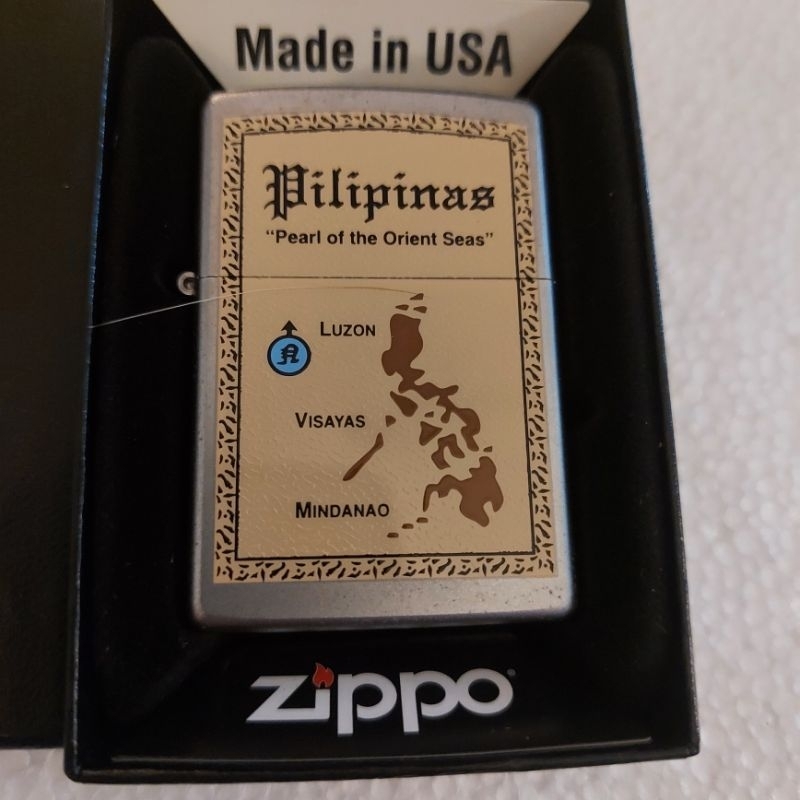 Vintage original Zippo lighter Philippine Map with box brand new hard
