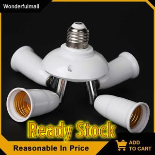 Adjustable 4 Heads E27 Splitter Lamp Base LED Light Bulb Holder Converter  Socket