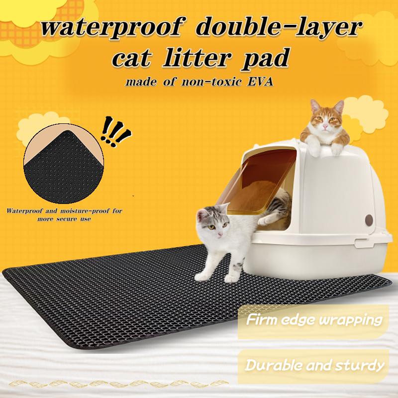 Pet Cat Litter Mat Pad Double Layer Pet Cat Litter Box Toilet Mat Pad