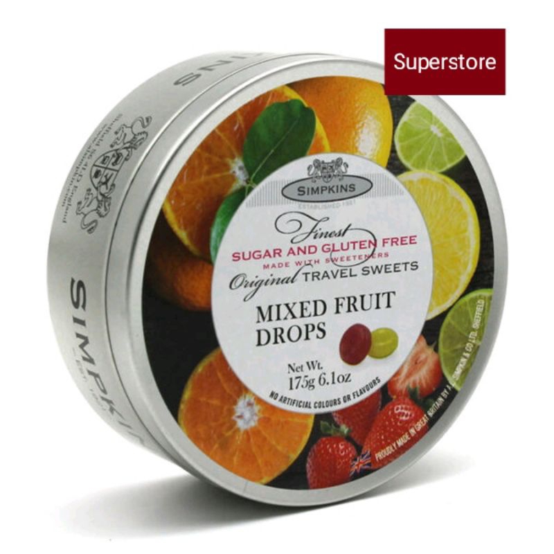 Simpkins Sugar & Gluten Free Mixed Fruit Drops 175g Shopee Philippines
