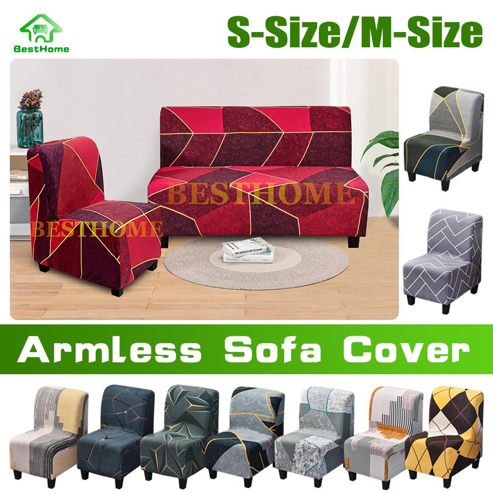 Sofa cover no arms sale